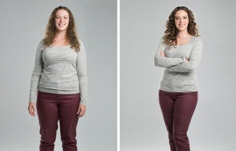 Prima e dopo una dieta proteica